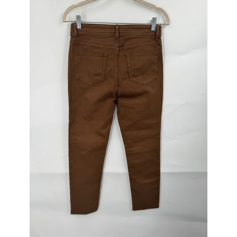 Loro Piana Pants Womens 40 Brown Cotton Stretch Slim Leg Jeans Made Italy Luxury - Picture 3 of 11